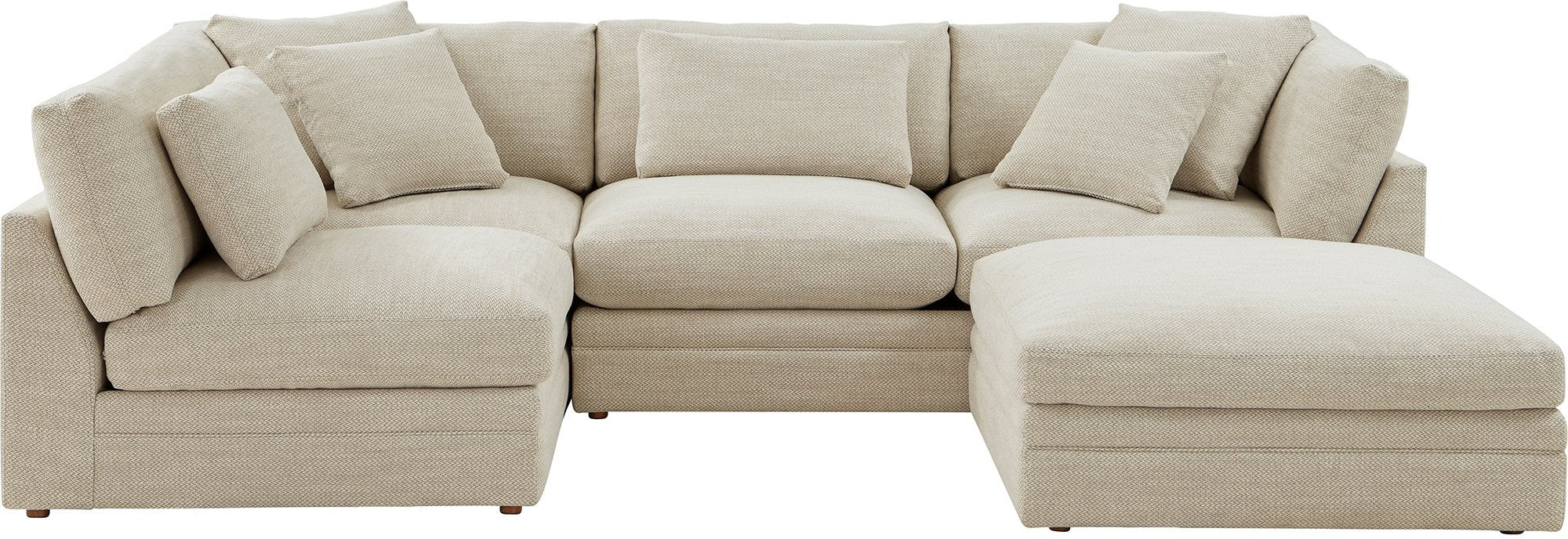 Feel Good Sectional with Ottoman, Left, Oyster - Image 7