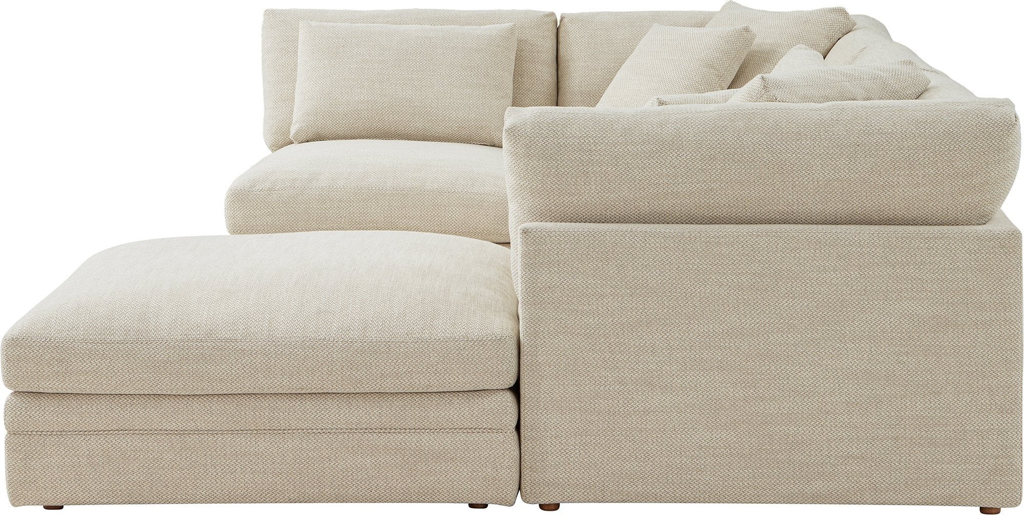 Feel Good Sectional with Ottoman, Left, Oyster - Image 8