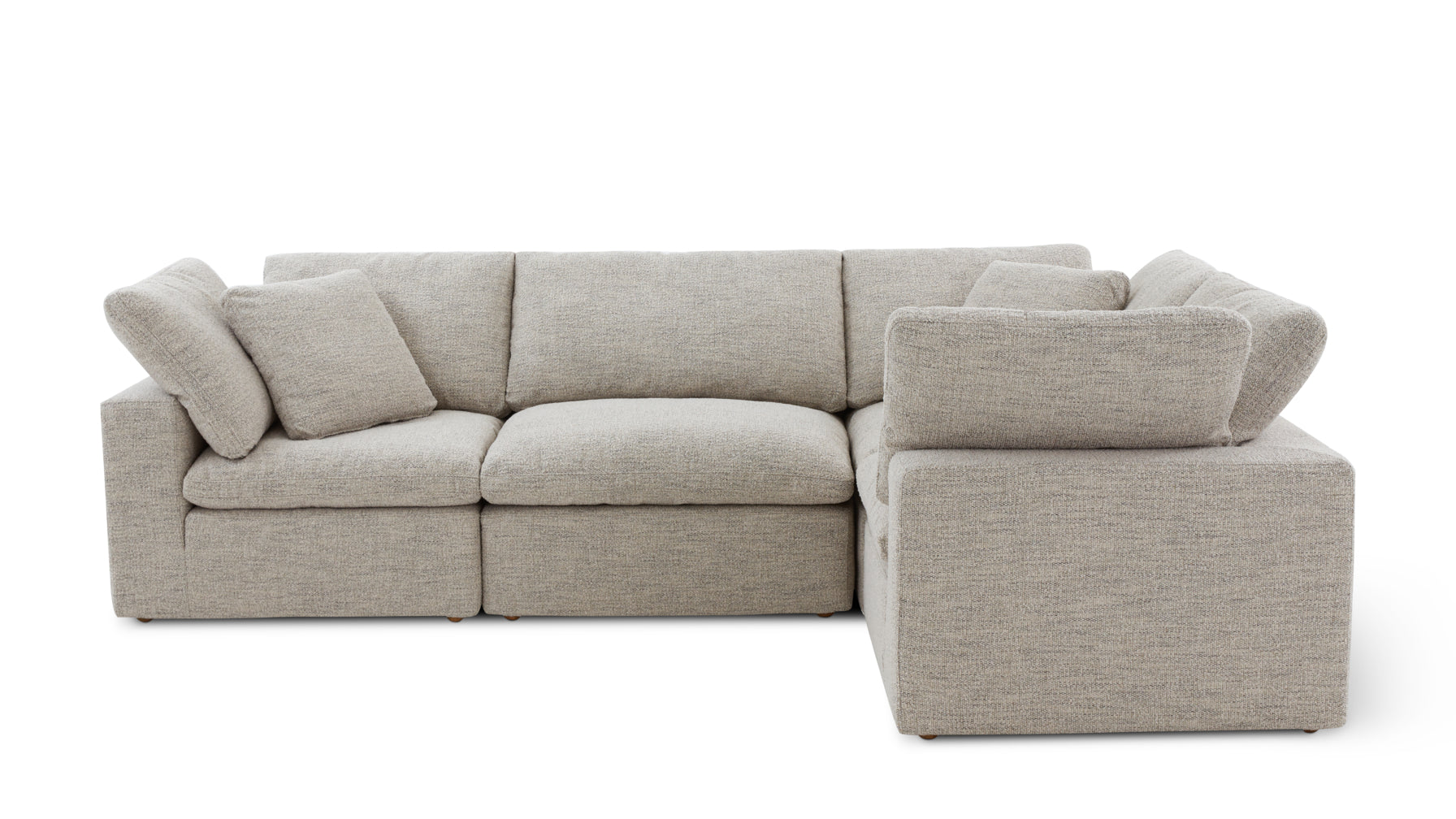 Movie Night™ 4-Piece Modular Sectional Closed, Large, Oatmeal - Image 1