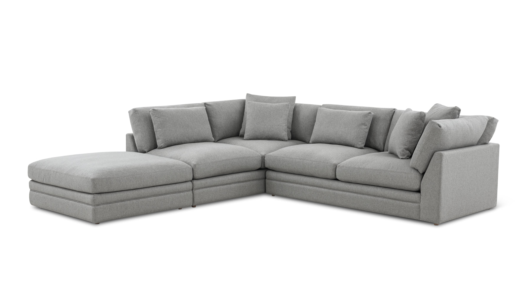 Feel Good Sectional with Ottoman, Left, Mist - Image 2