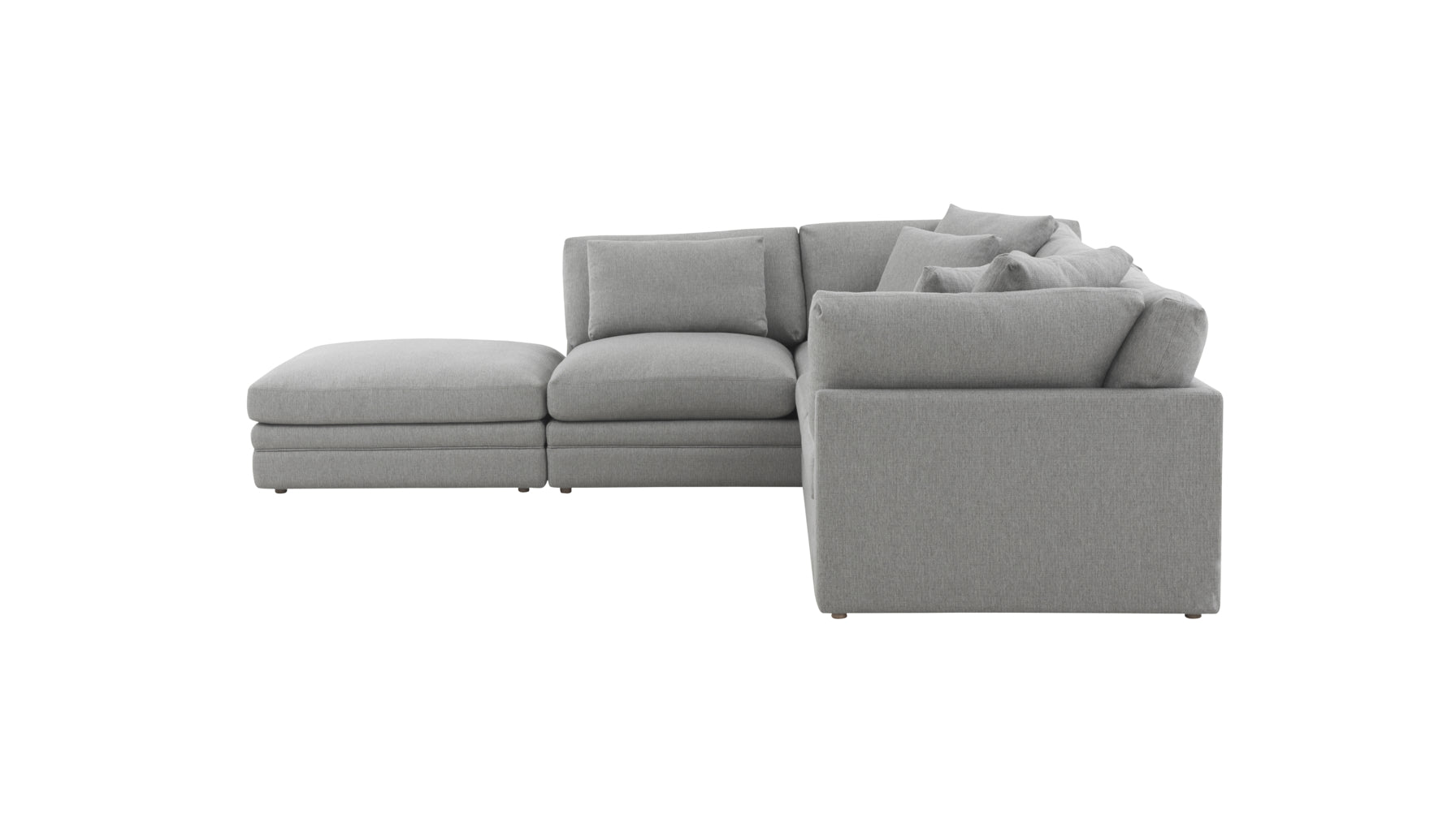 Feel Good Sectional with Ottoman, Left, Mist - Image 3