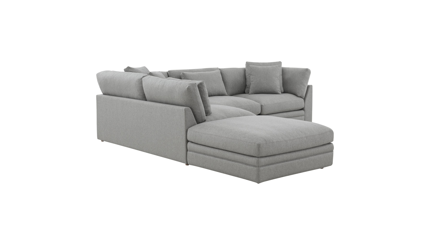 Feel Good Sectional with Ottoman, Left, Mist - Image 7