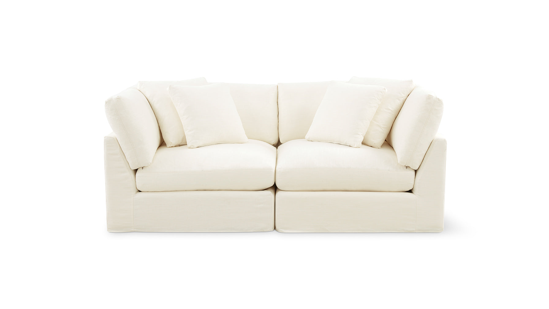 Get Together™ 2-Piece Modular Sofa, Large, Cream Linen - Image 1