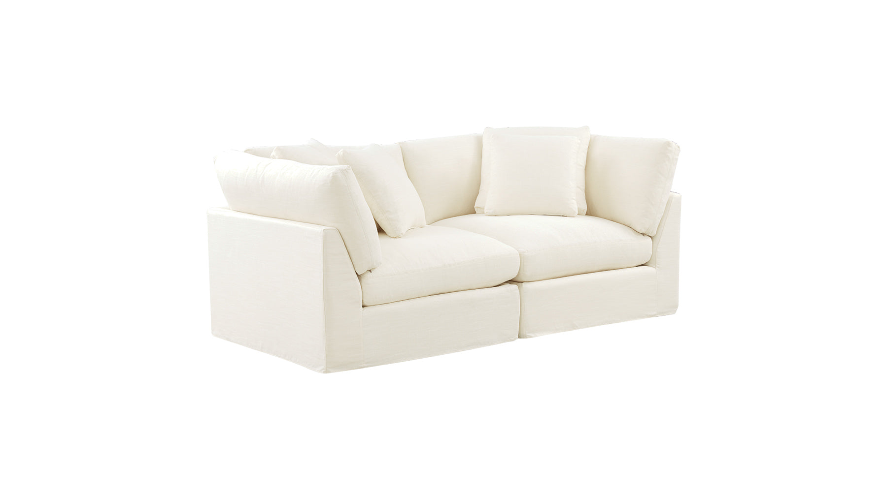 Get Together™ 2-Piece Modular Sofa, Large, Cream Linen - Image 2