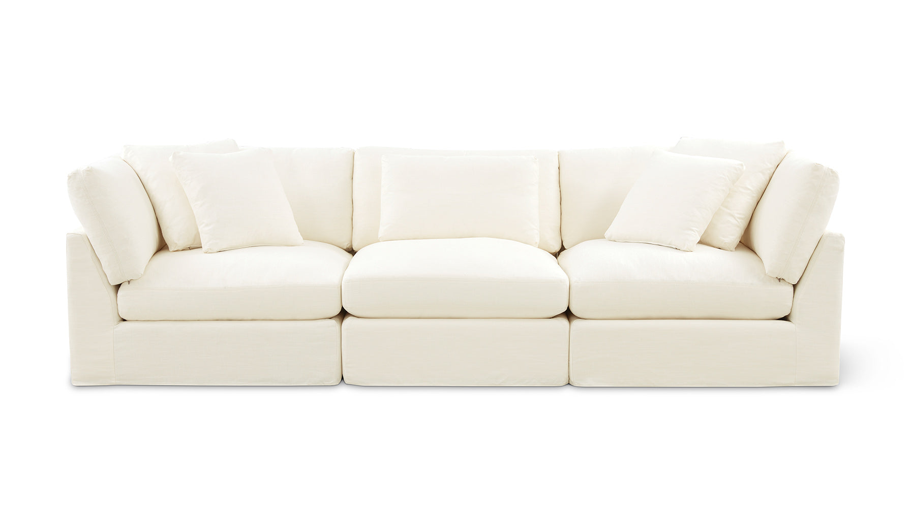 Get Together™ 3-Piece Modular Sofa, Large, Cream Linen - Image 1