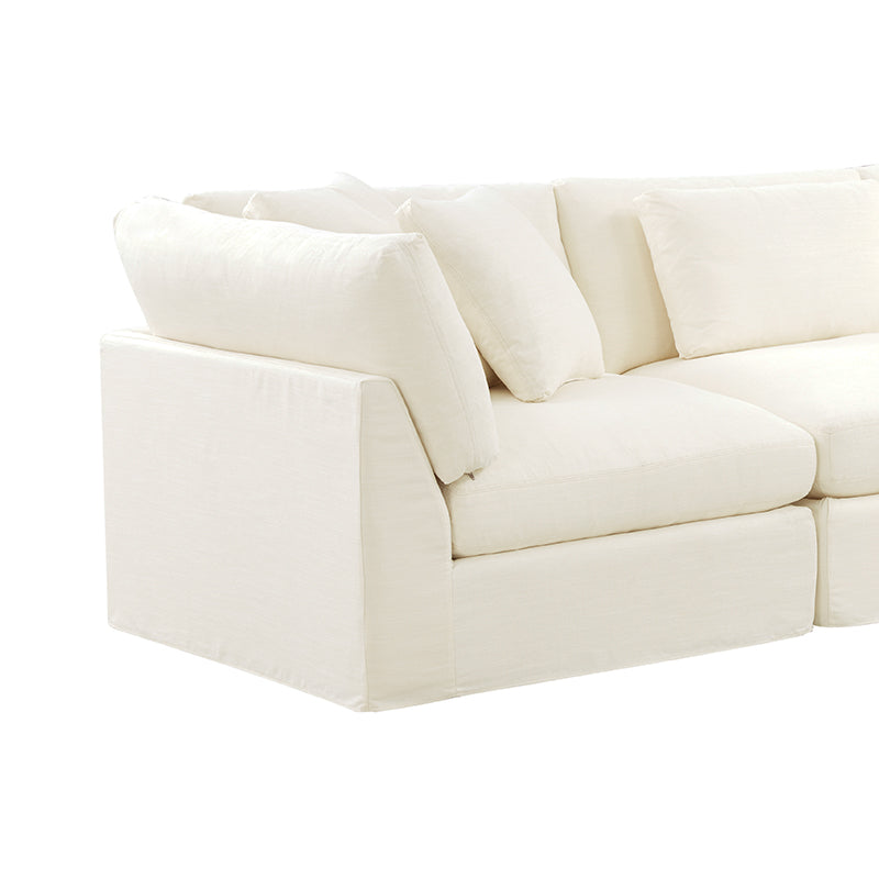 Get Together™ 3-Piece Modular Sofa, Large, Cream Linen - Image 11