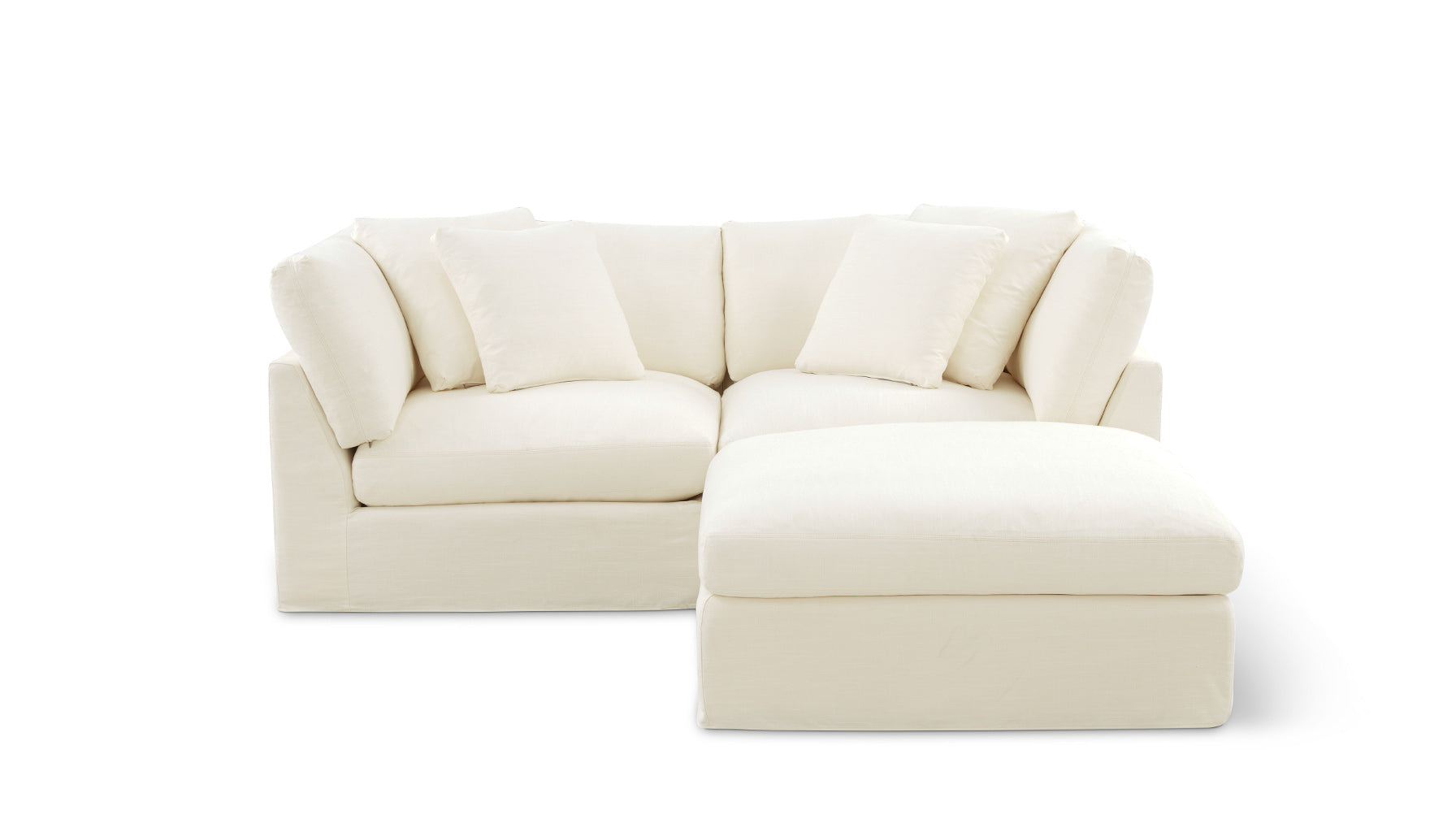 Get Together™ 3-Piece Modular Sectional, Large, Cream Linen - Image 1