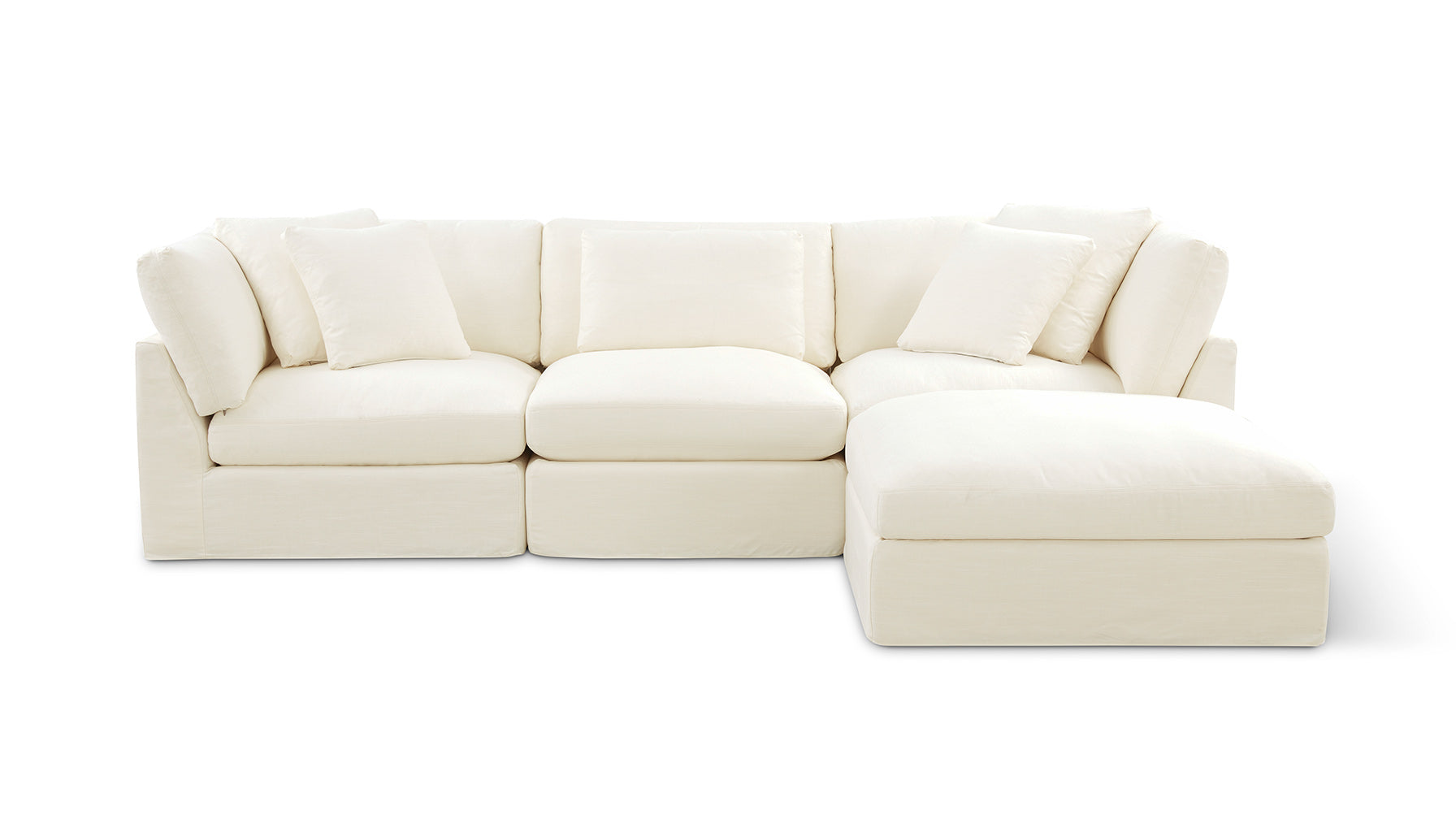 Get Together™ 4-Piece Modular Sectional, Large, Cream Linen - Image 1
