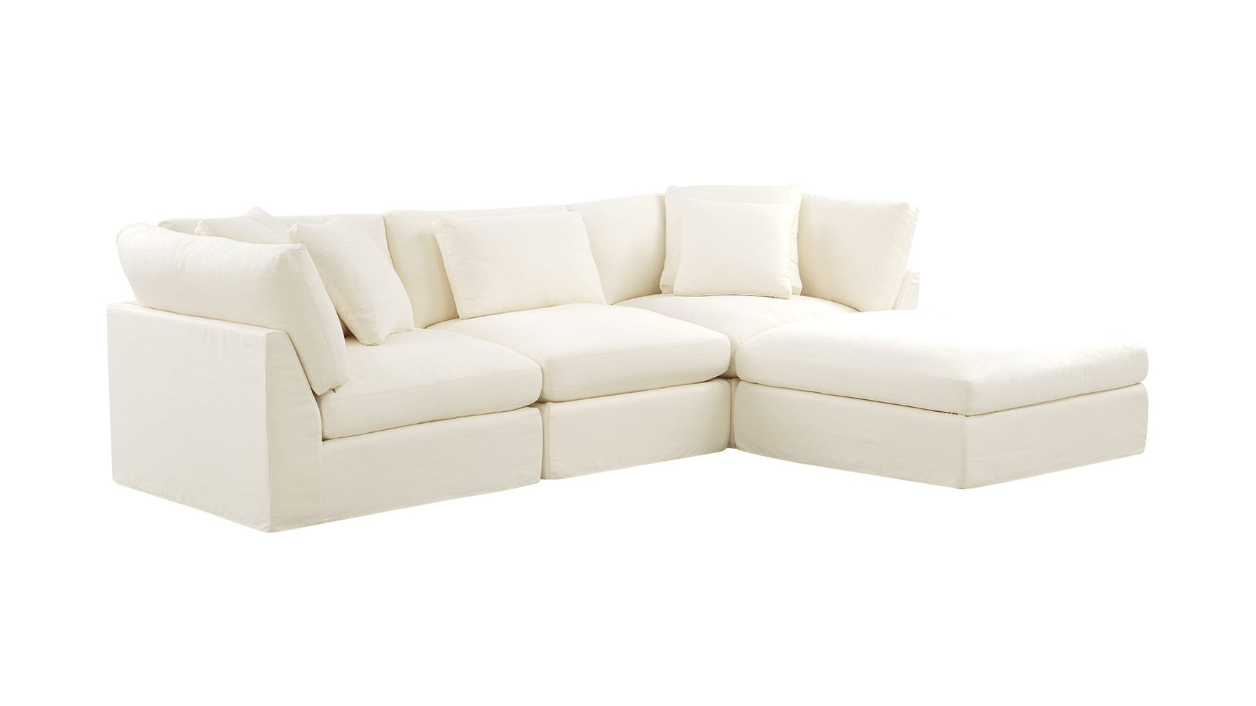 Get Together™ 4-Piece Modular Sectional, Large, Cream Linen - Image 2