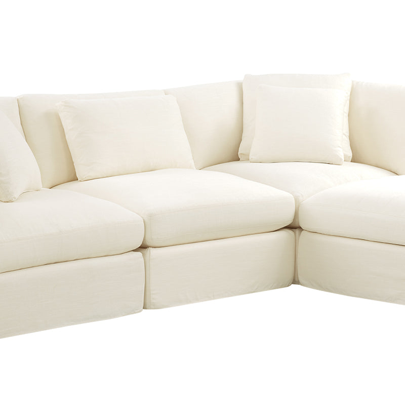 Get Together™ 4-Piece Modular Sectional, Large, Cream Linen - Image 11
