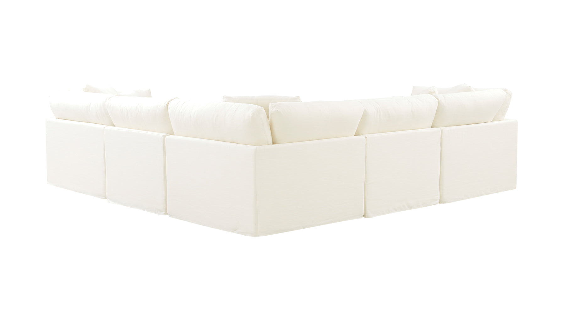 Get Together™ 5-Piece Modular Sectional Closed, Large, Cream Linen - Image 8