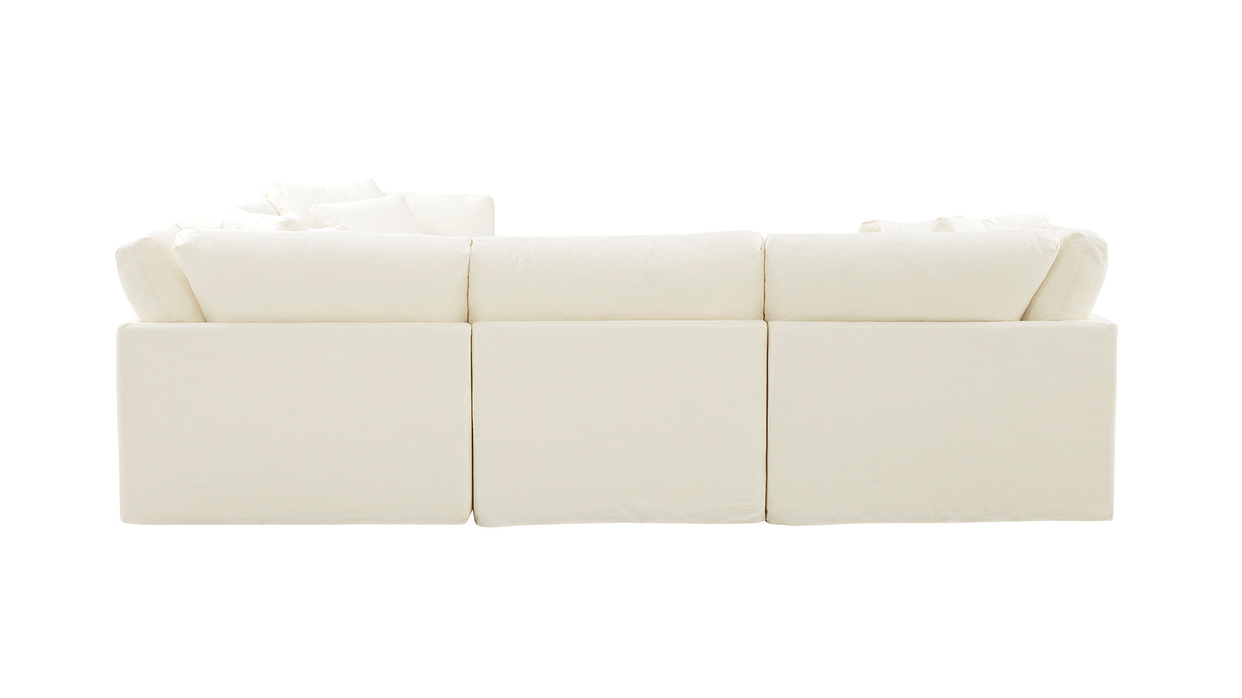 Get Together™ 5-Piece Modular Sectional Closed, Large, Cream Linen - Image 9