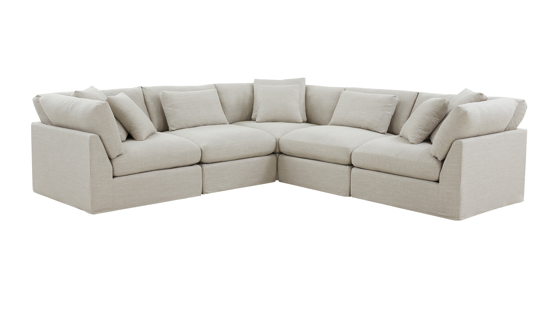 Get Together™ 5-Piece Modular Sectional Closed, Large, Light Pebble - Image 2