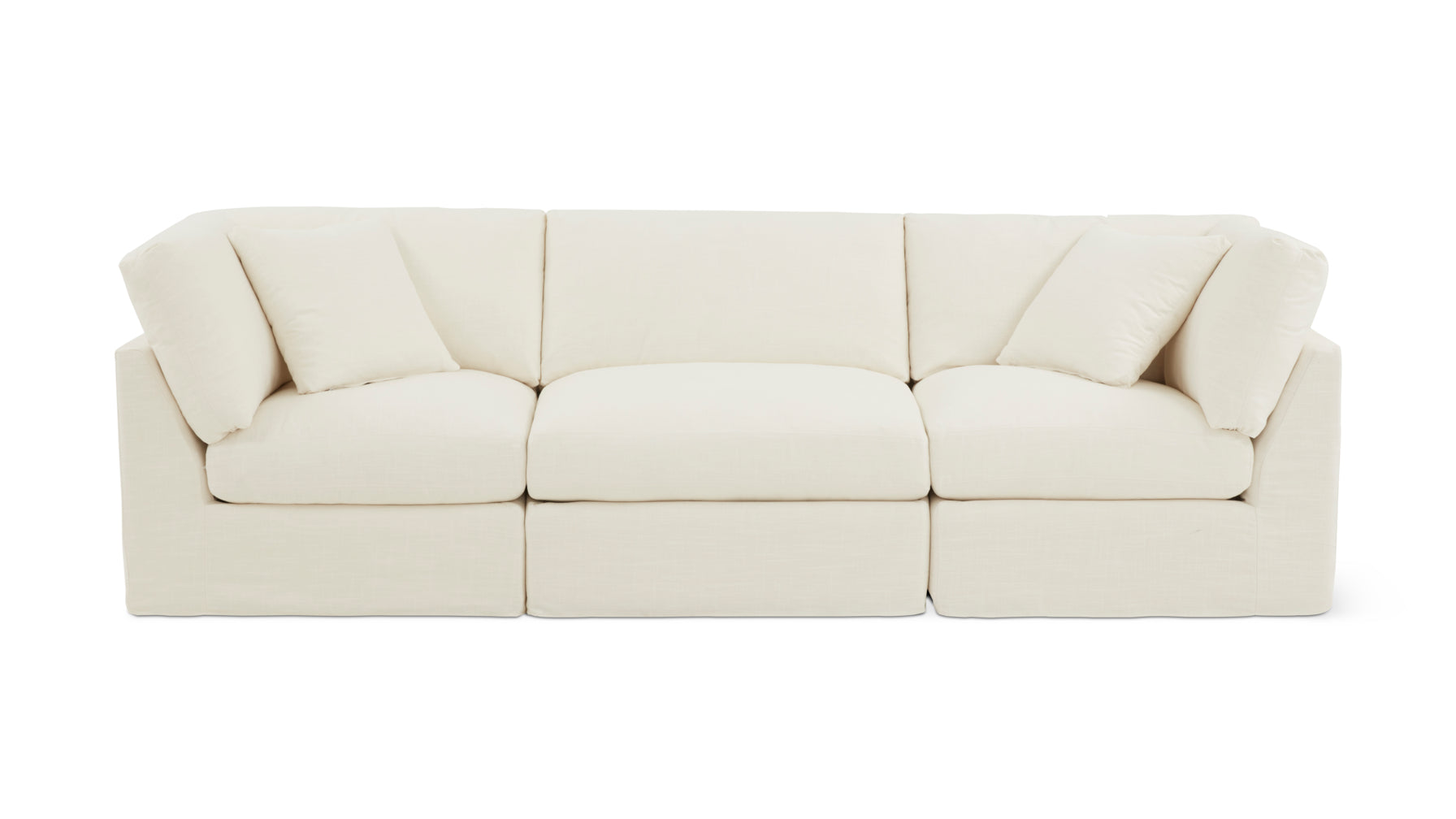 Get Together™ 3-Piece Modular Sofa, Standard, Cream Linen - Image 1