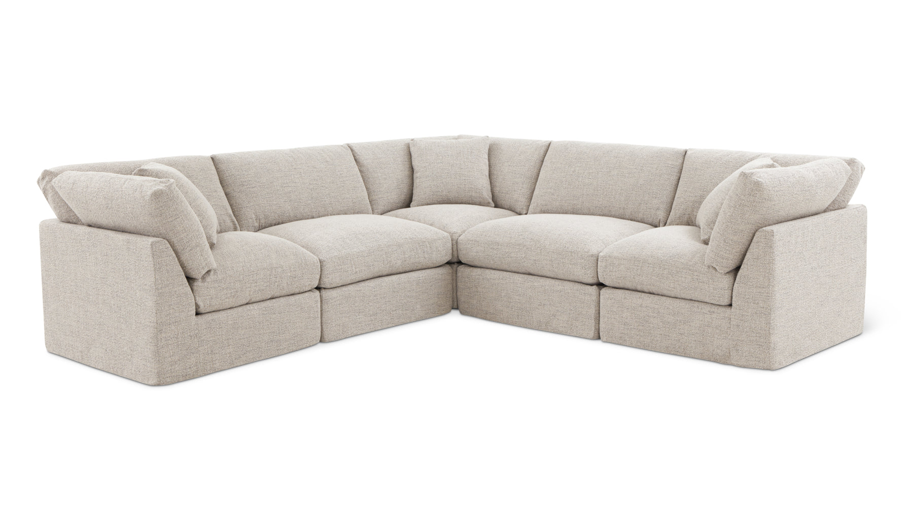 Get Together™ 5-Piece Modular Sectional Closed, Standard, Oatmeal - Image 2