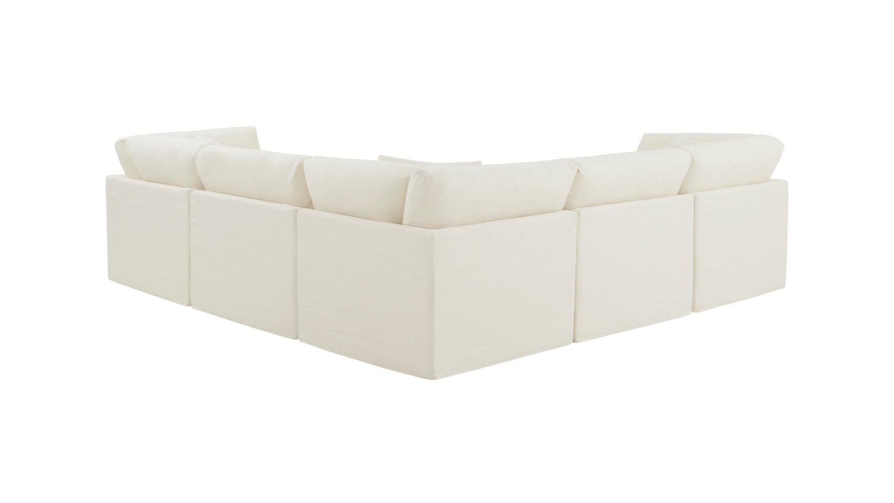 Get Together™ 5-Piece Modular Sectional Closed, Standard, Cream Linen - Image 9