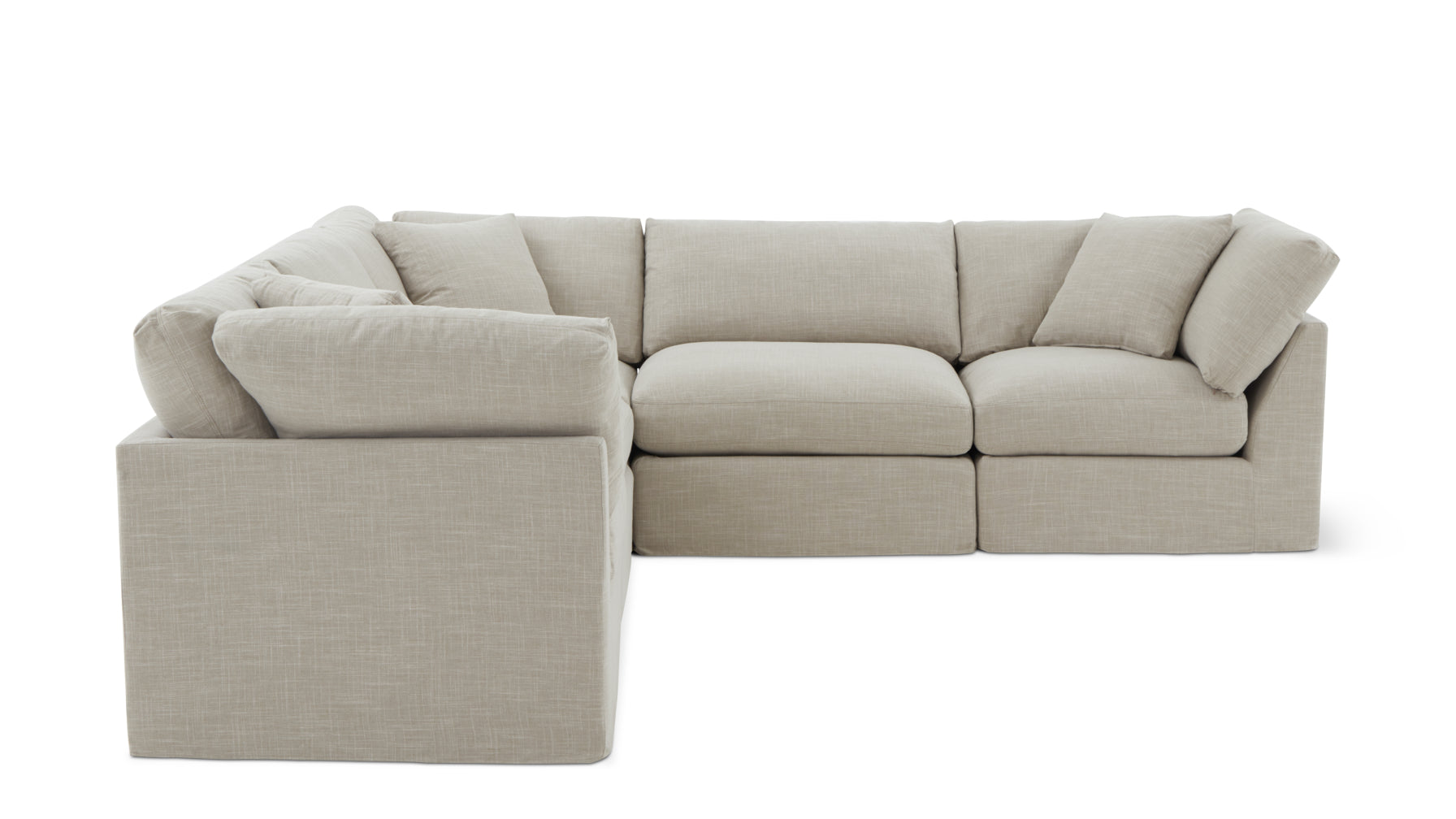 Get Together™ 5-Piece Modular Sectional Closed, Standard, Light Pebble - Image 1