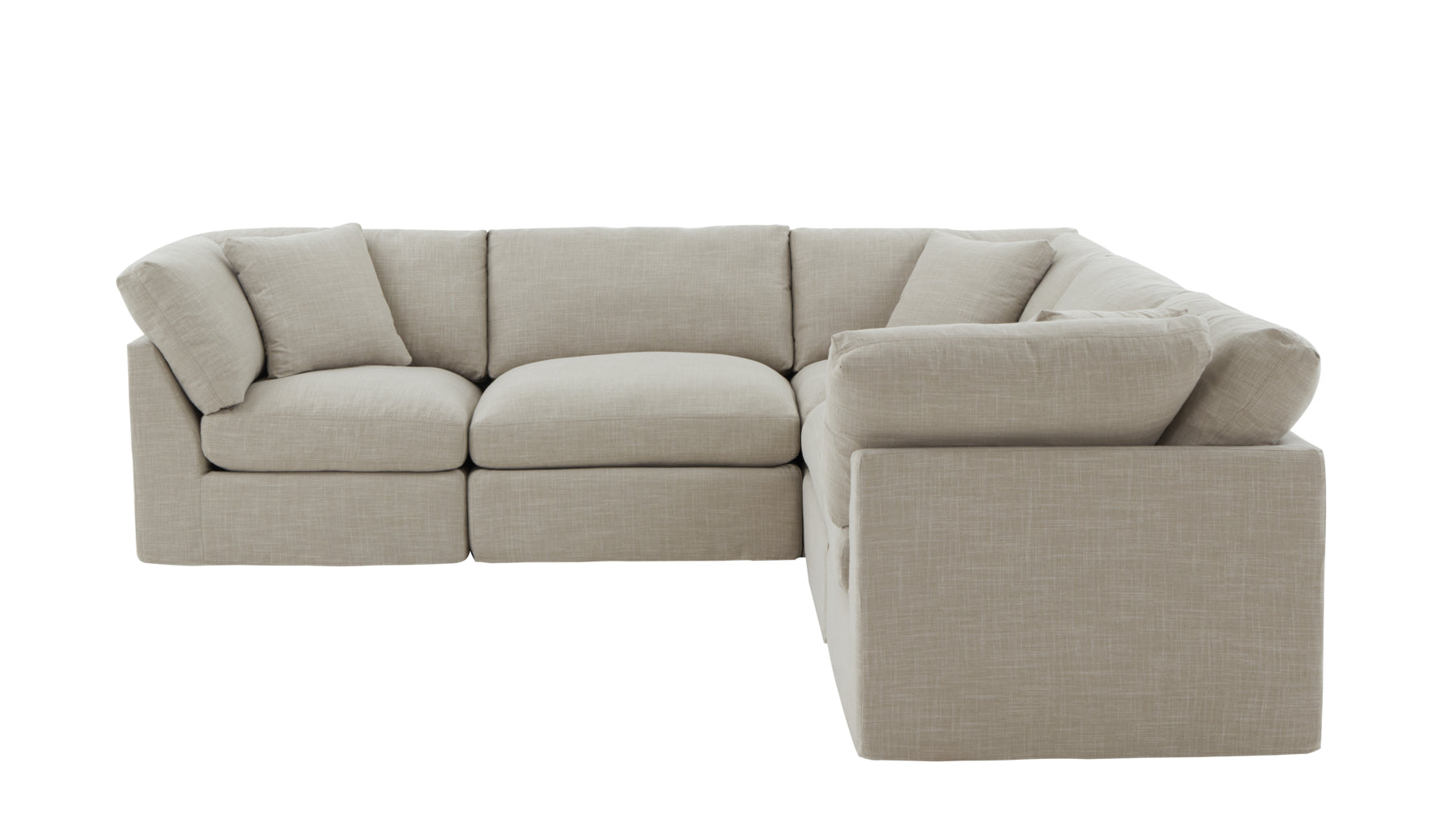 Get Together™ 5-Piece Modular Sectional Closed, Standard, Light Pebble - Image 7