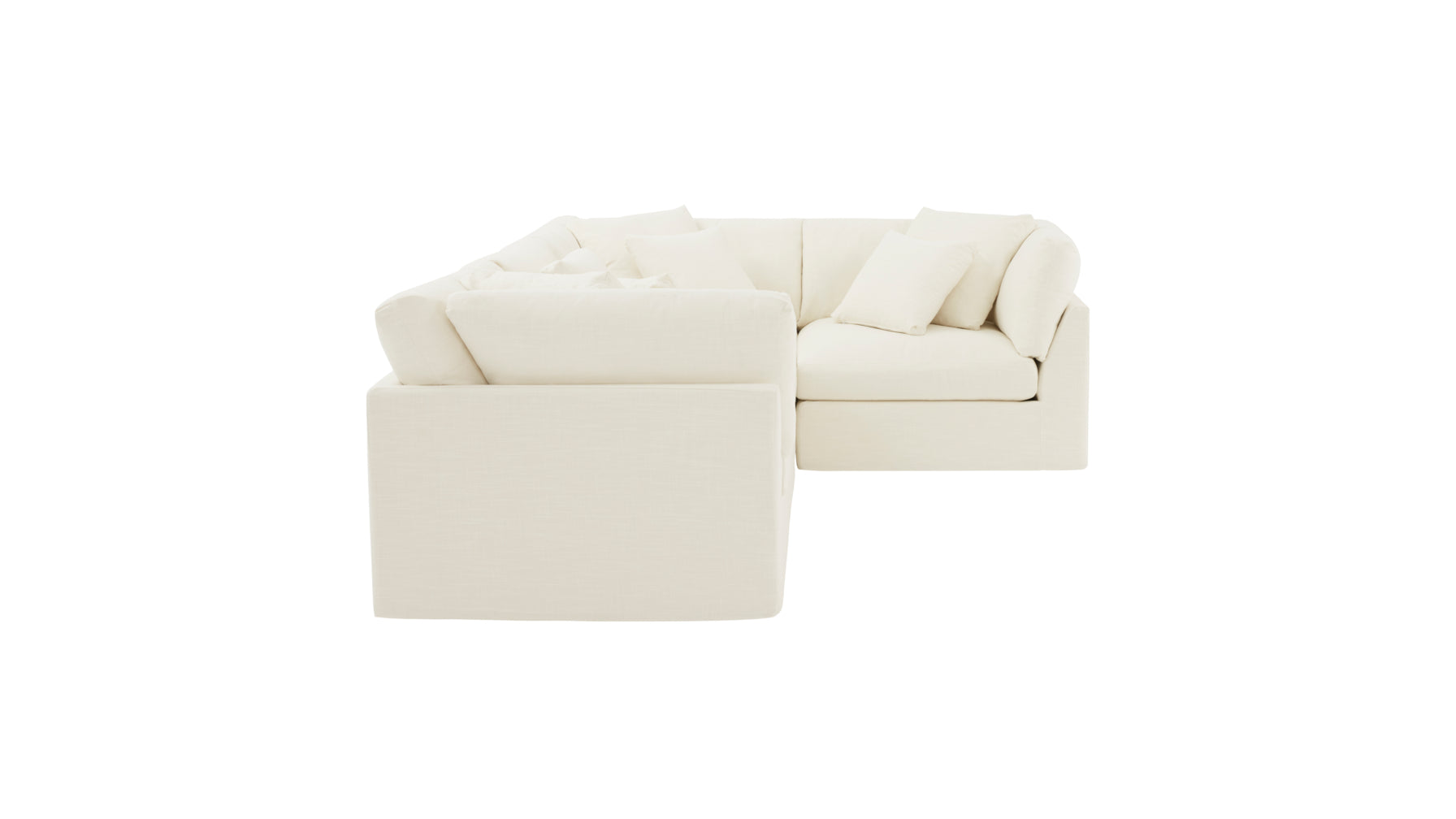 Get Together™ 4-Piece Modular Sectional Closed, Large, Cream Linen - Image 6