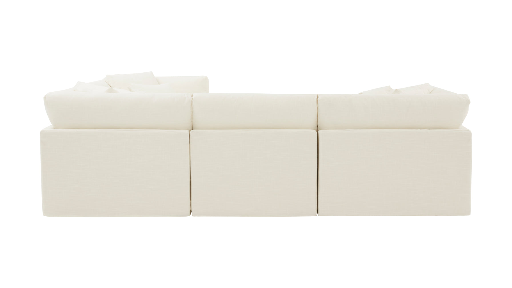 Get Together™ 4-Piece Modular Sectional Closed, Large, Cream Linen - Image 7