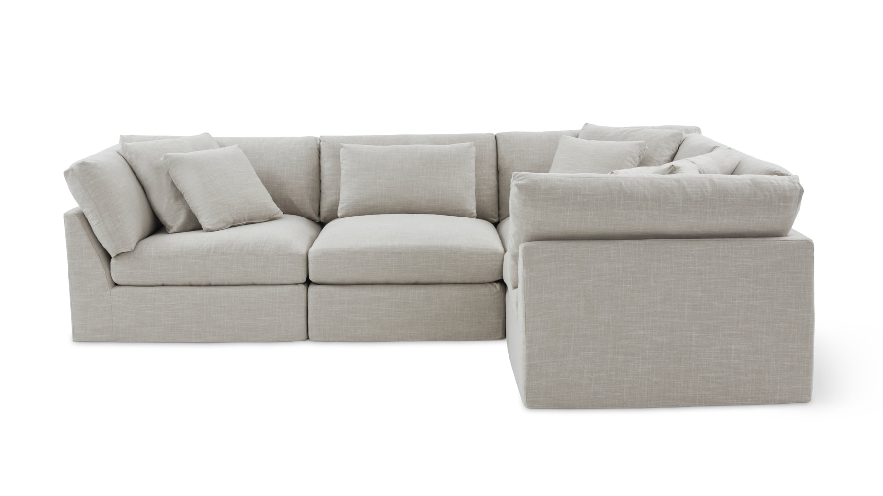 Get Together™ 4-Piece Modular Sectional Closed, Large, Light Pebble - Image 1