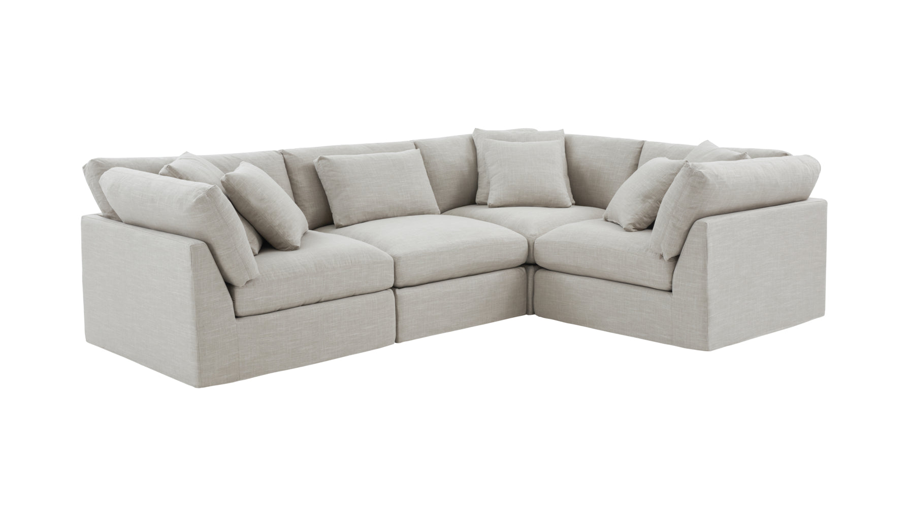 Get Together™ 4-Piece Modular Sectional Closed, Large, Light Pebble - Image 2