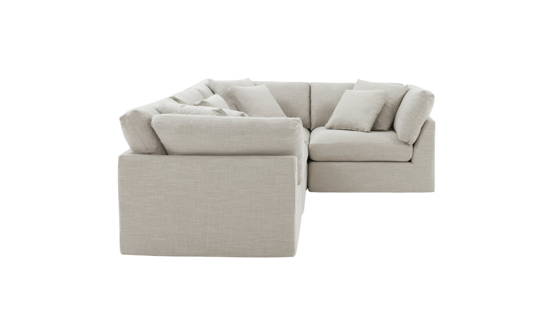 Get Together™ 4-Piece Modular Sectional Closed, Large, Light Pebble - Image 6