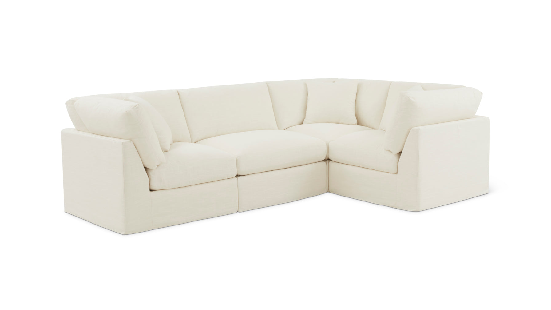 Get Together™ 4-Piece Modular Sectional Closed, Standard, Cream Linen - Image 2