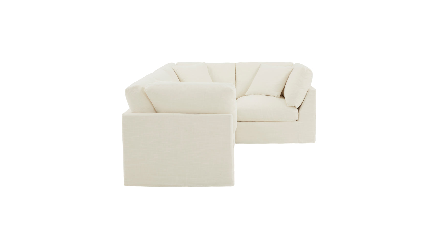 Get Together™ 4-Piece Modular Sectional Closed, Standard, Cream Linen - Image 6