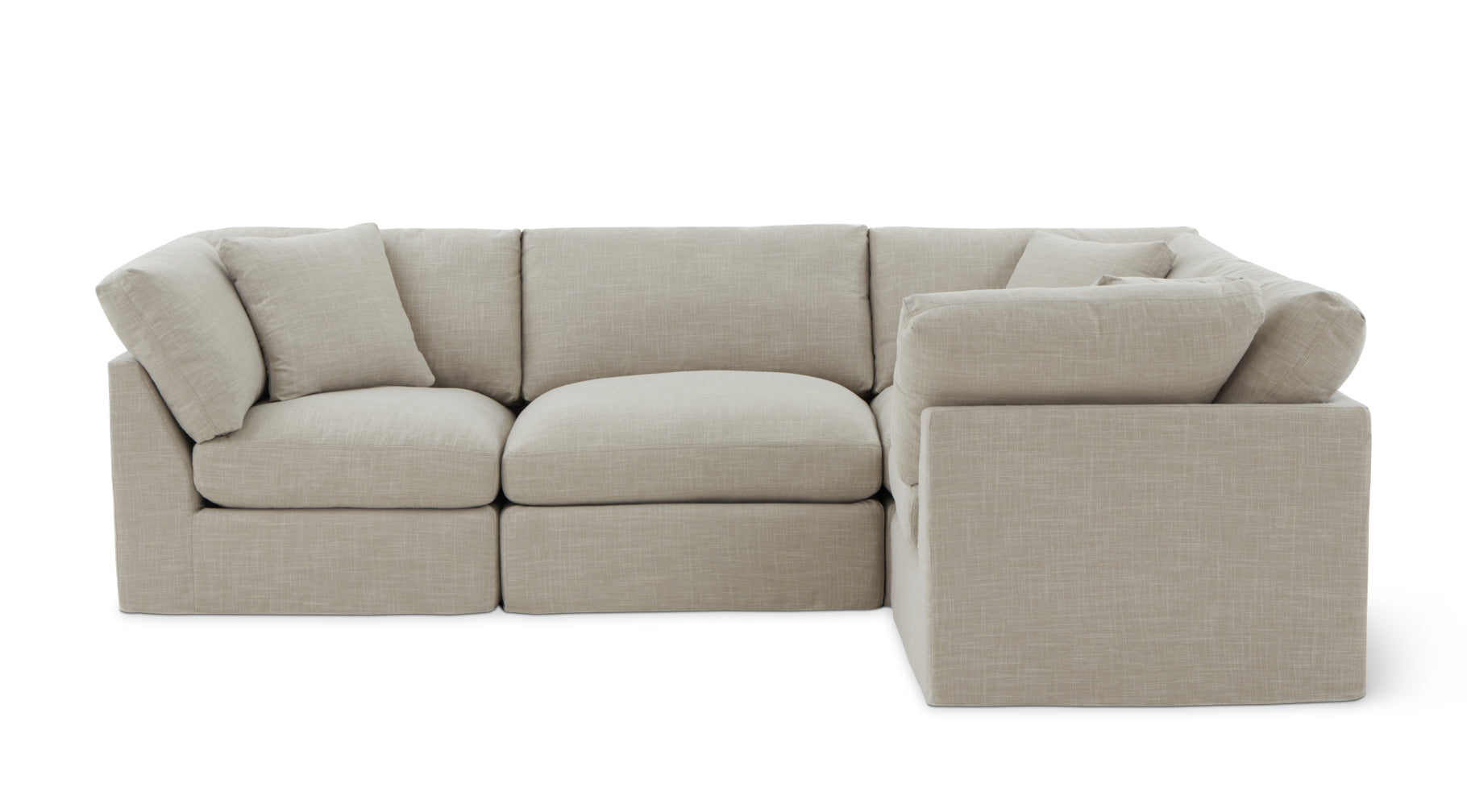 Get Together™ 4-Piece Modular Sectional Closed, Standard, Light Pebble - Image 1