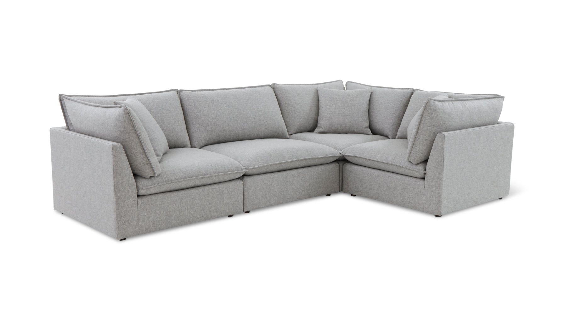 Chill Time 4-Piece Modular Sectional Closed, Heather - Image 2