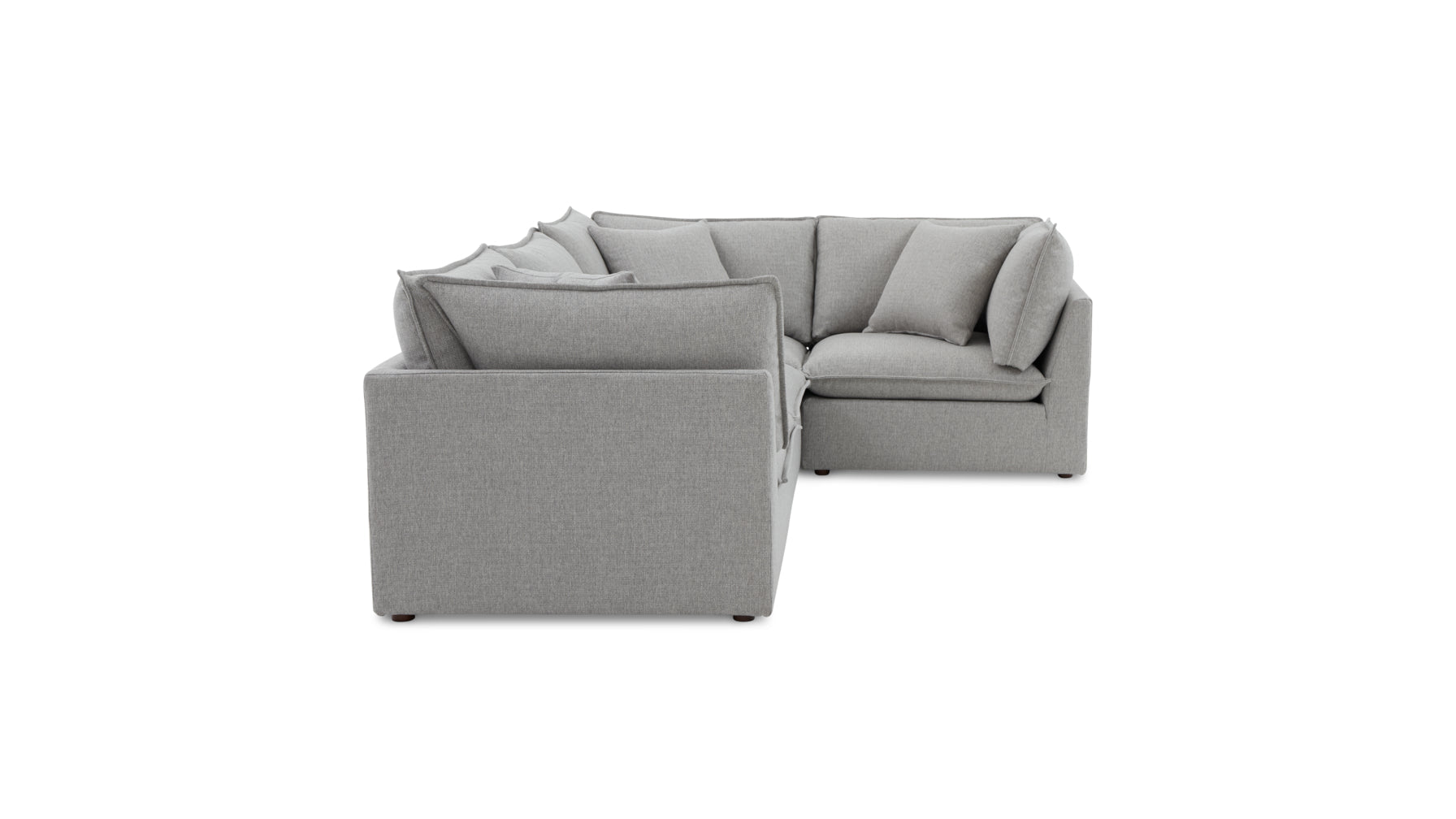 Chill Time 4-Piece Modular Sectional Closed, Heather - Image 3