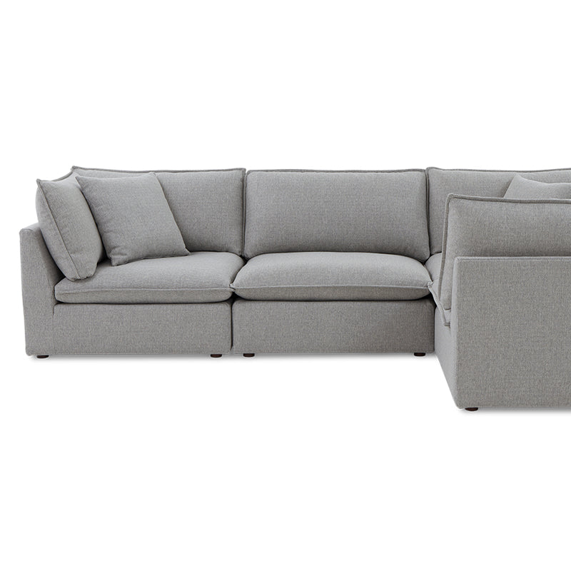 Chill Time 4-Piece Modular Sectional Closed, Heather - Image 9