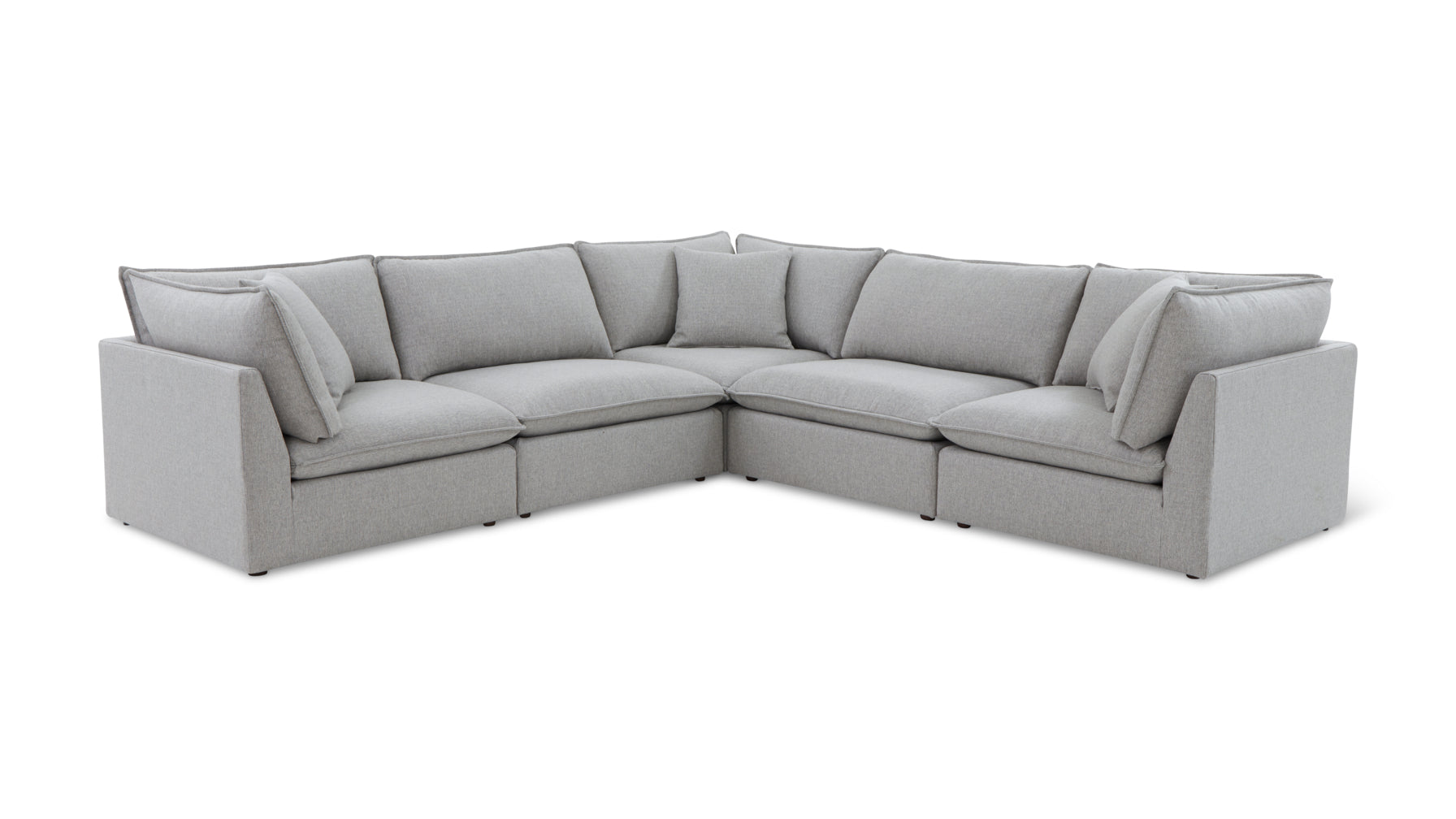 Chill Time 5-Piece Modular Sectional Closed, Heather - Image 2