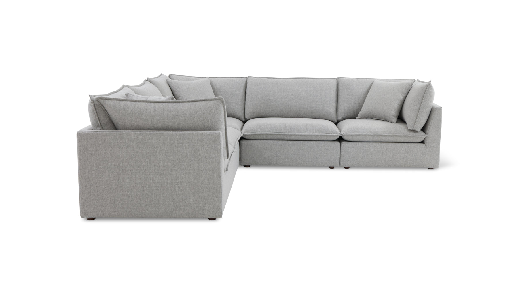 Chill Time 5-Piece Modular Sectional Closed, Heather - Image 3