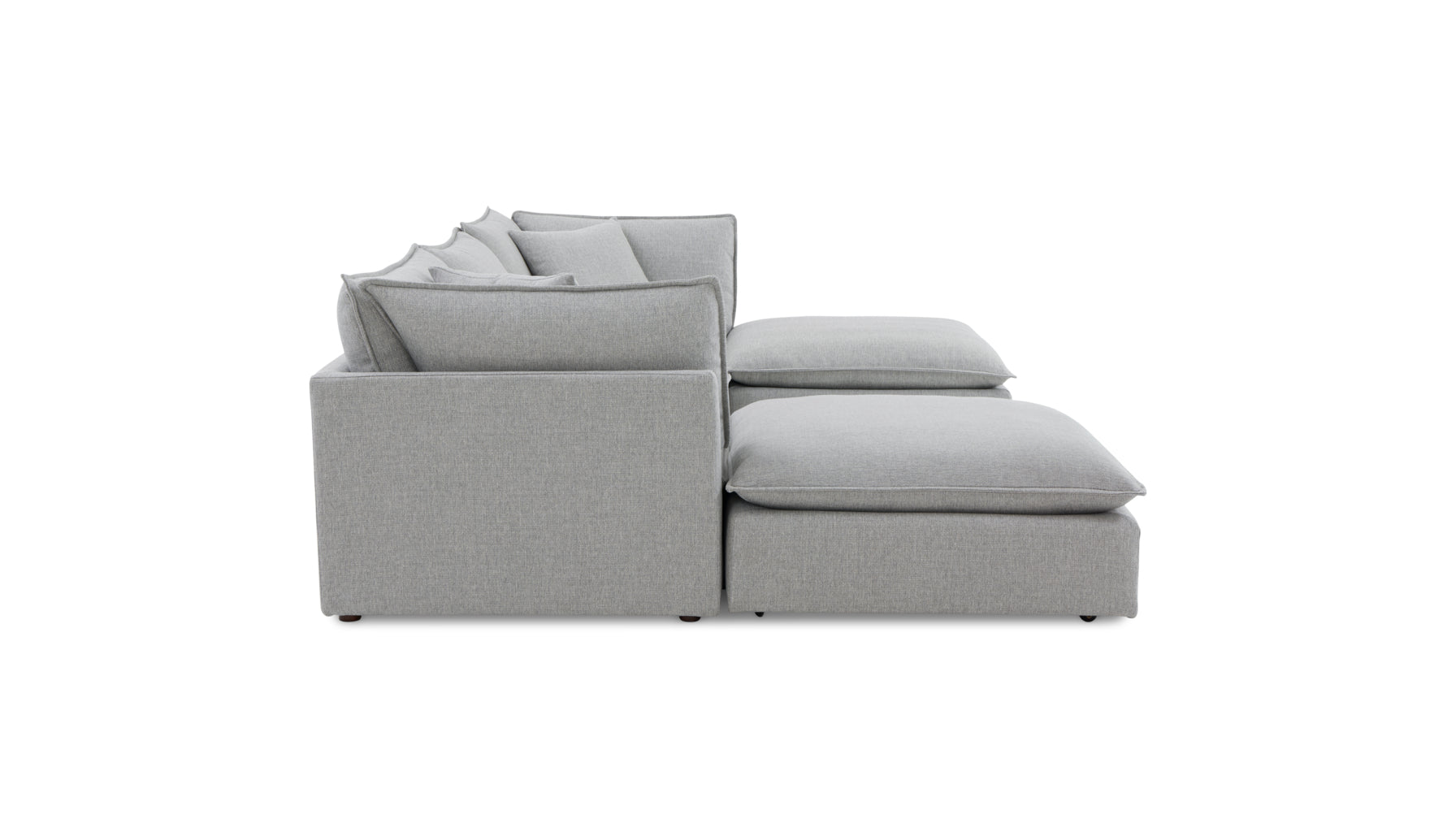 Chill Time 5-Piece Modular U-Shaped Sectional, Heather - Image 3