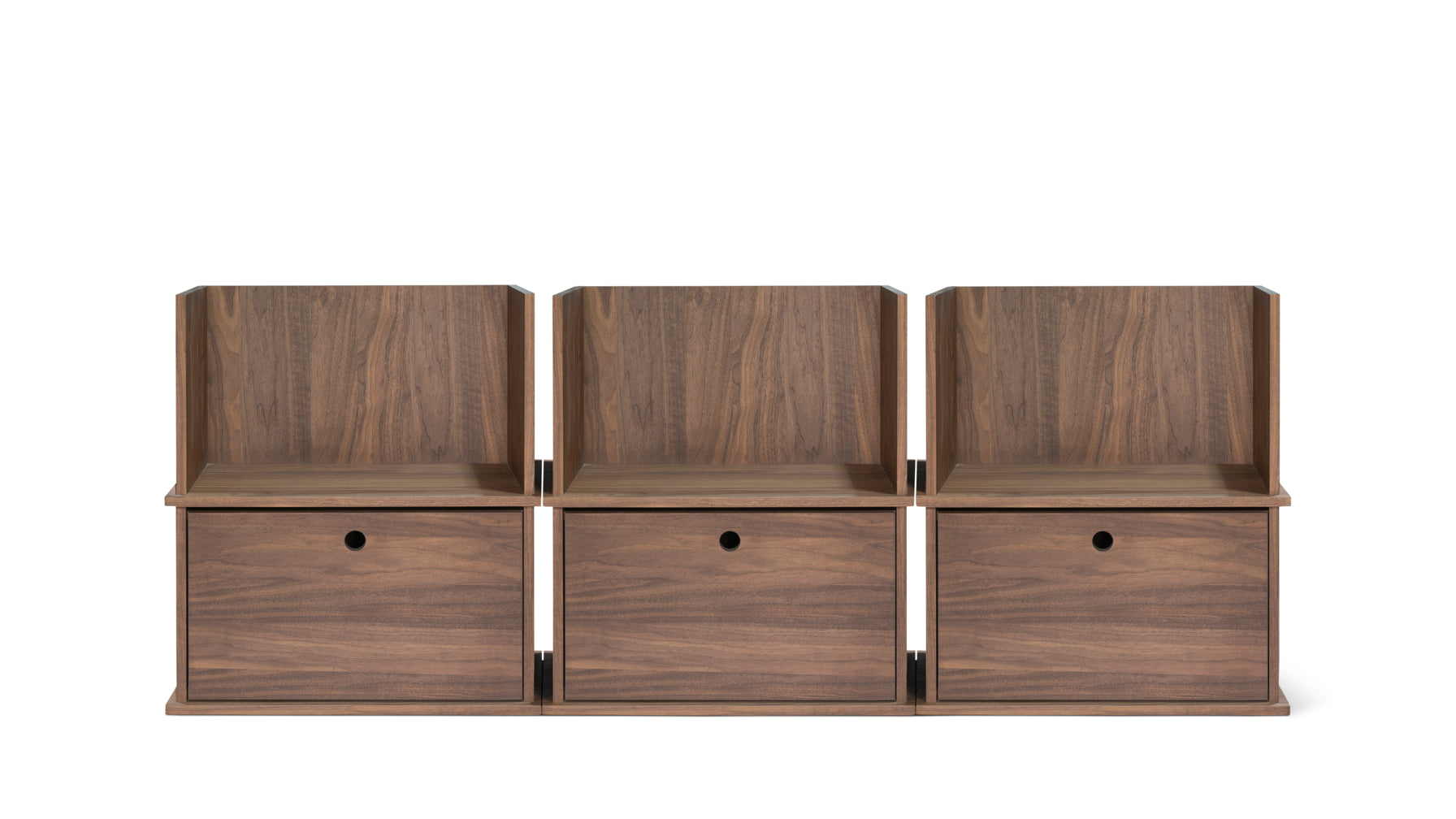 Keep Stacking Storage System 6-Piece, Open and Closed, Walnut - Image 6