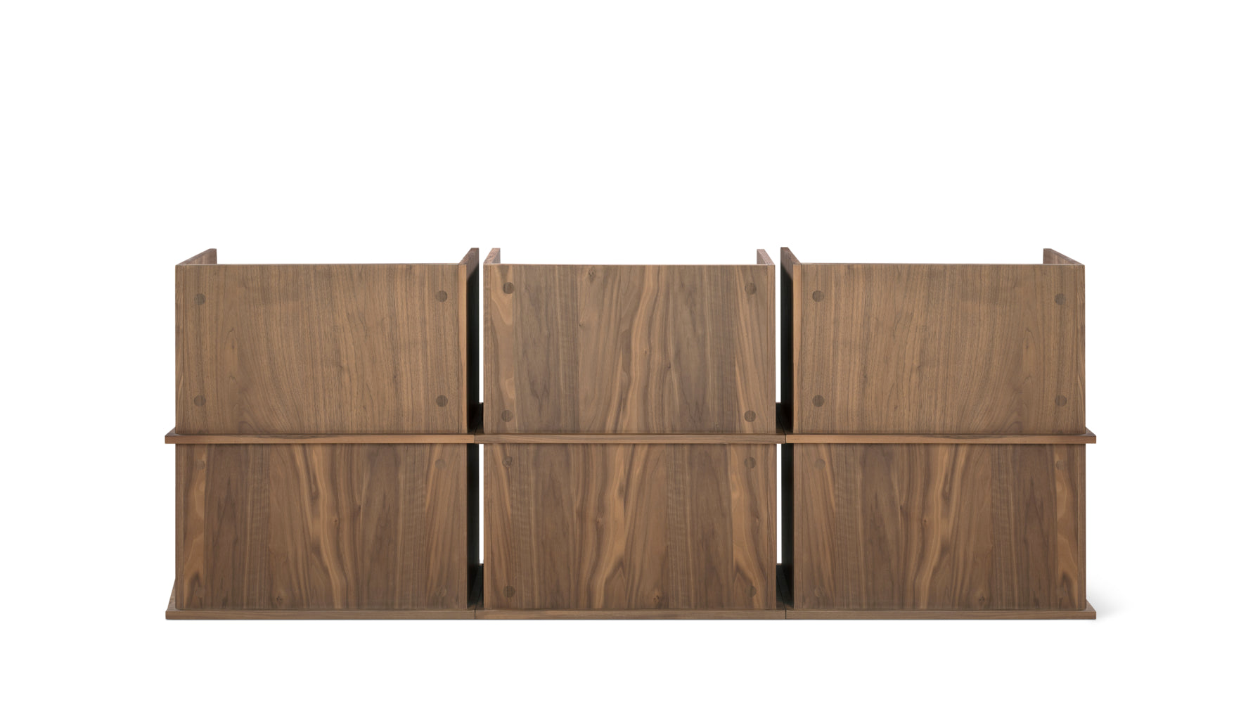 Keep Stacking Storage System 6-Piece, Open and Closed, Walnut - Image 10