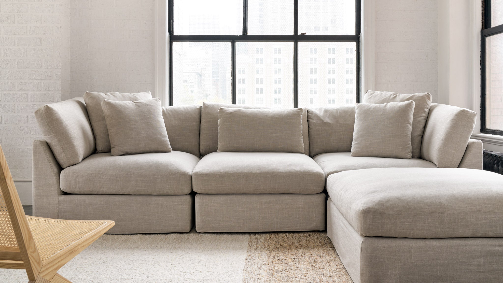 Get Together™ 3-Piece Modular Sofa, Large, Light Pebble - Image 8